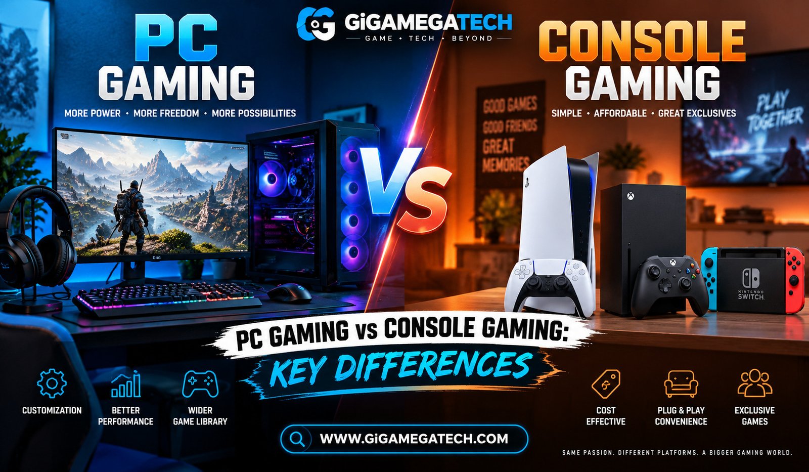 PC Gaming vs Console Gaming: Key Differences Explained